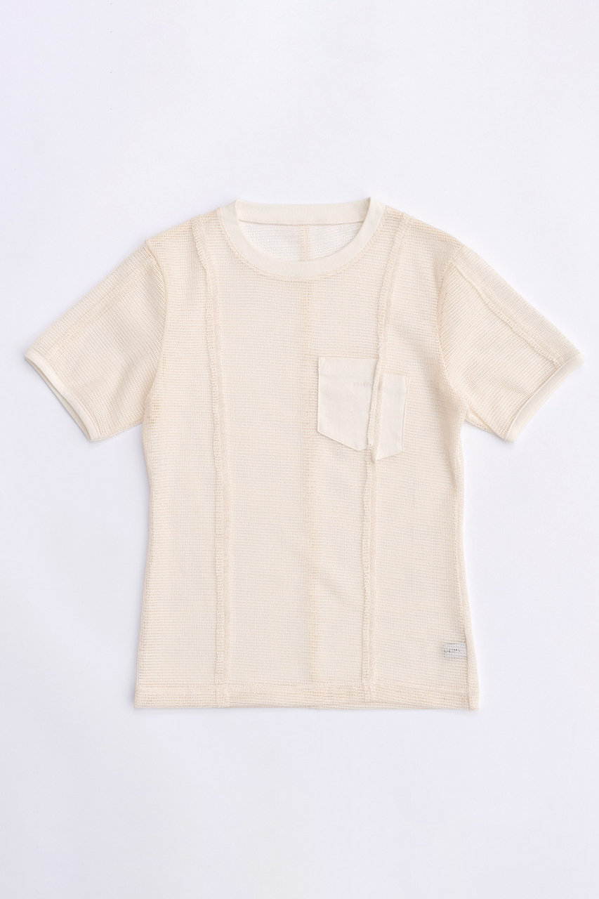 メゾンスペシャル/MAISON SPECIALのSlub Mesh T-shirt/スラブメッシュTシャツ(IVR(アイボリー)/21241415105)