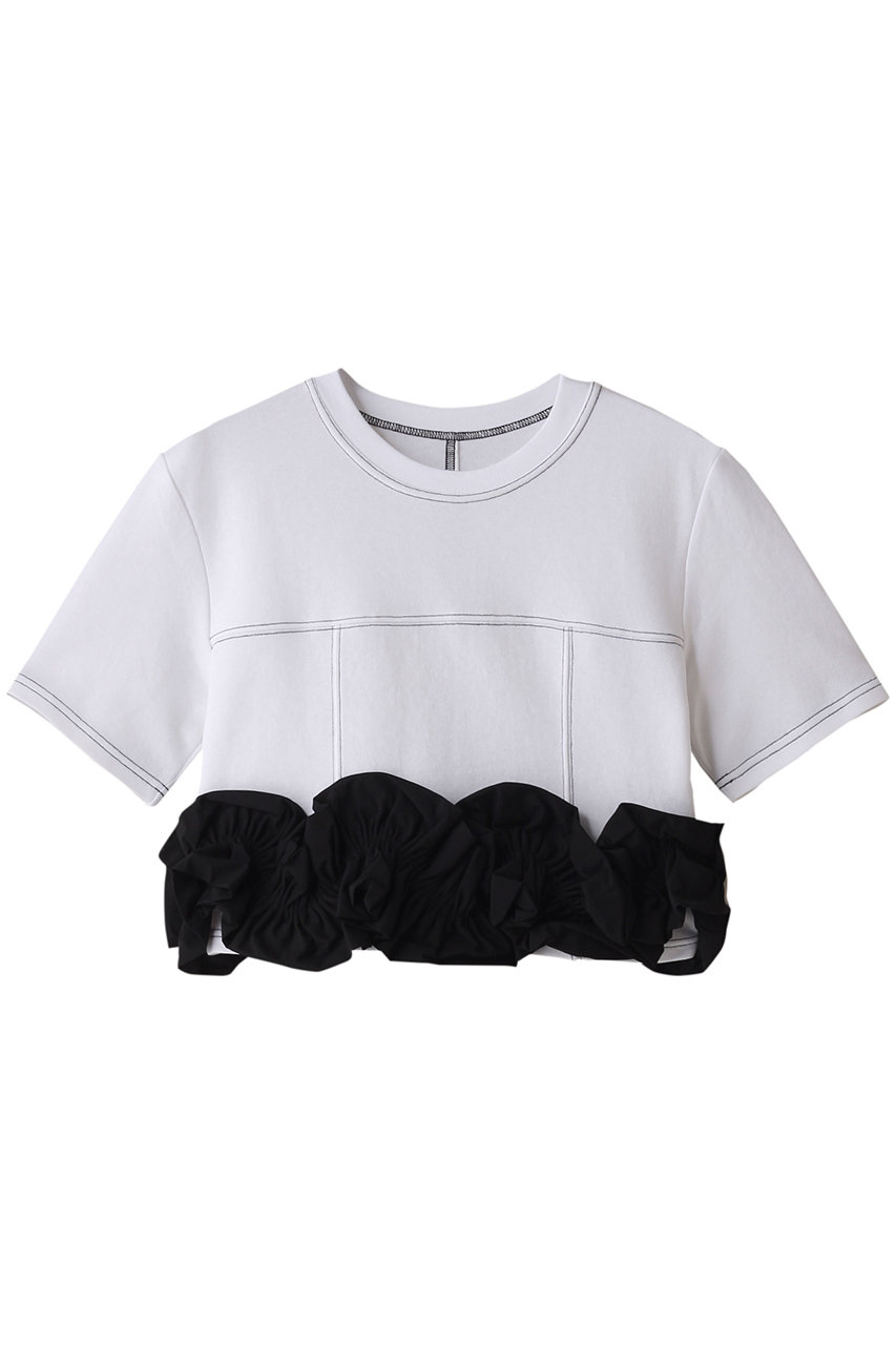 メゾンスペシャル/MAISON SPECIALのFlower Motif T-shirt/フラワーモチーフＴシャツ(WHT(ホワイト)/21241415211)