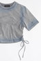 Chemical Wash Spray Trim Short Length T-shirt/ケミカルウォッシュスプレートリムショートTEE メゾンスペシャル/MAISON SPECIAL