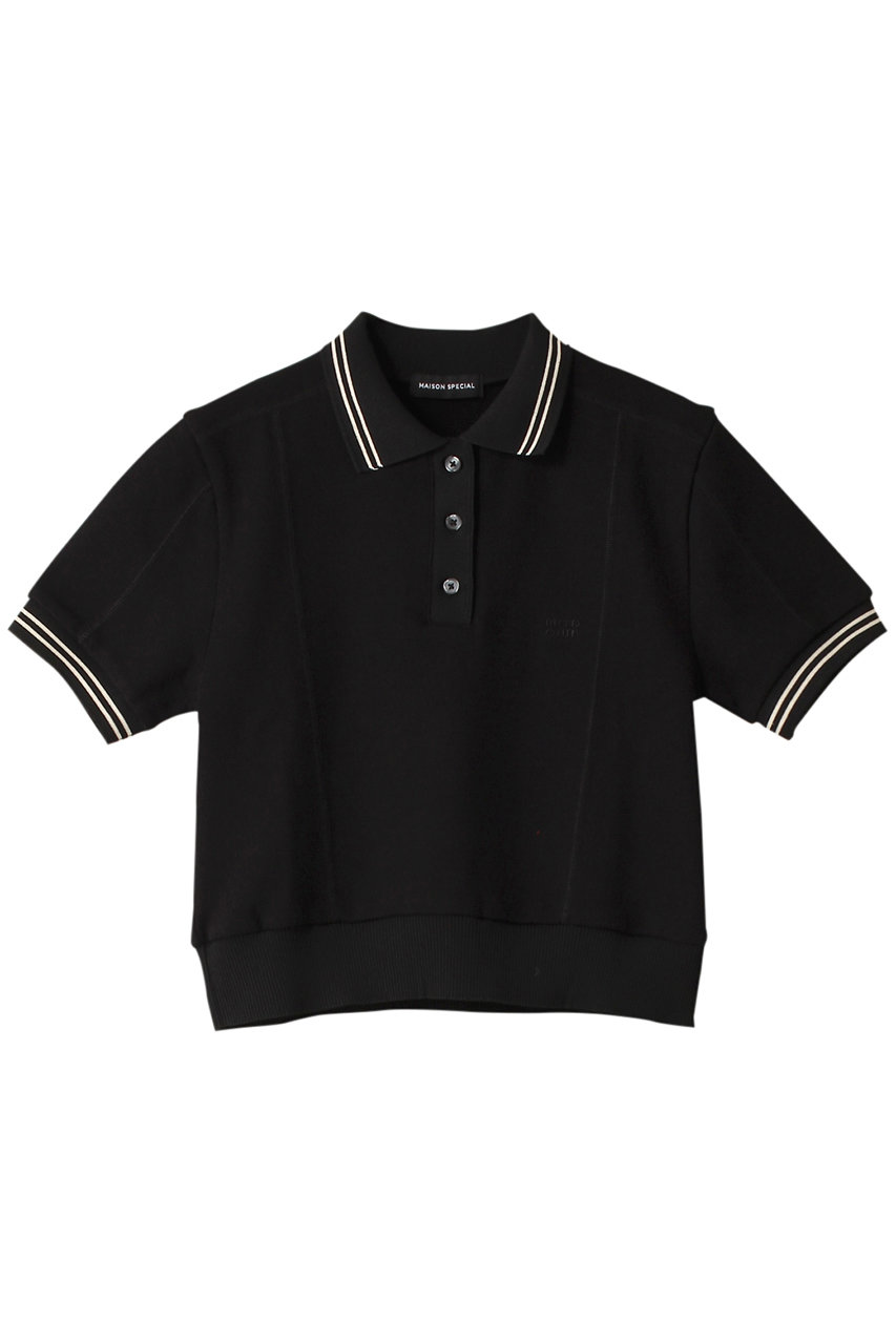 メゾンスペシャル/MAISON SPECIALのShort Length Polo Shirt/ショートポロシャツ(BLK(ブラック)/21241415317)