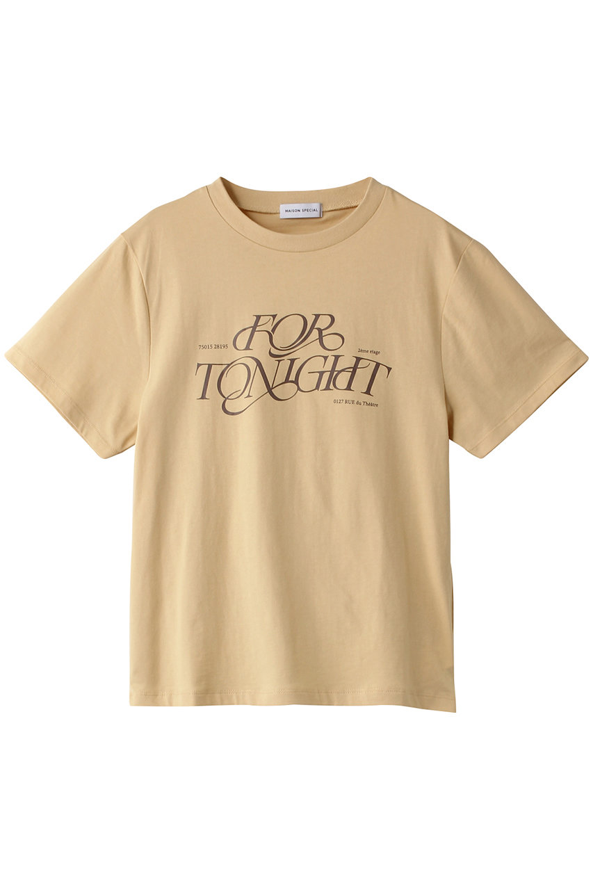 MAISON SPECIAL FOR TONIGHT Logo T-shirt/FOR TONIGHTロゴTシャツ (YEL(イエロー), FREE) メゾンスペシャル ELLE SHOP