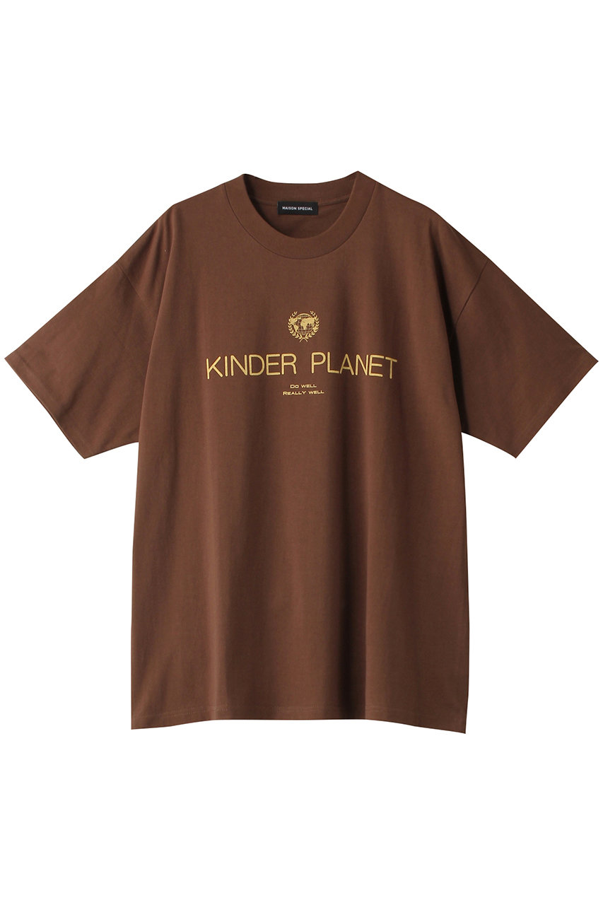 MAISON SPECIAL KINDER PLANET Print T-shirt/KINDER PLANEプリントTシャツ (BRN(ブラウン), FREE) メゾンスペシャル ELLE SHOP