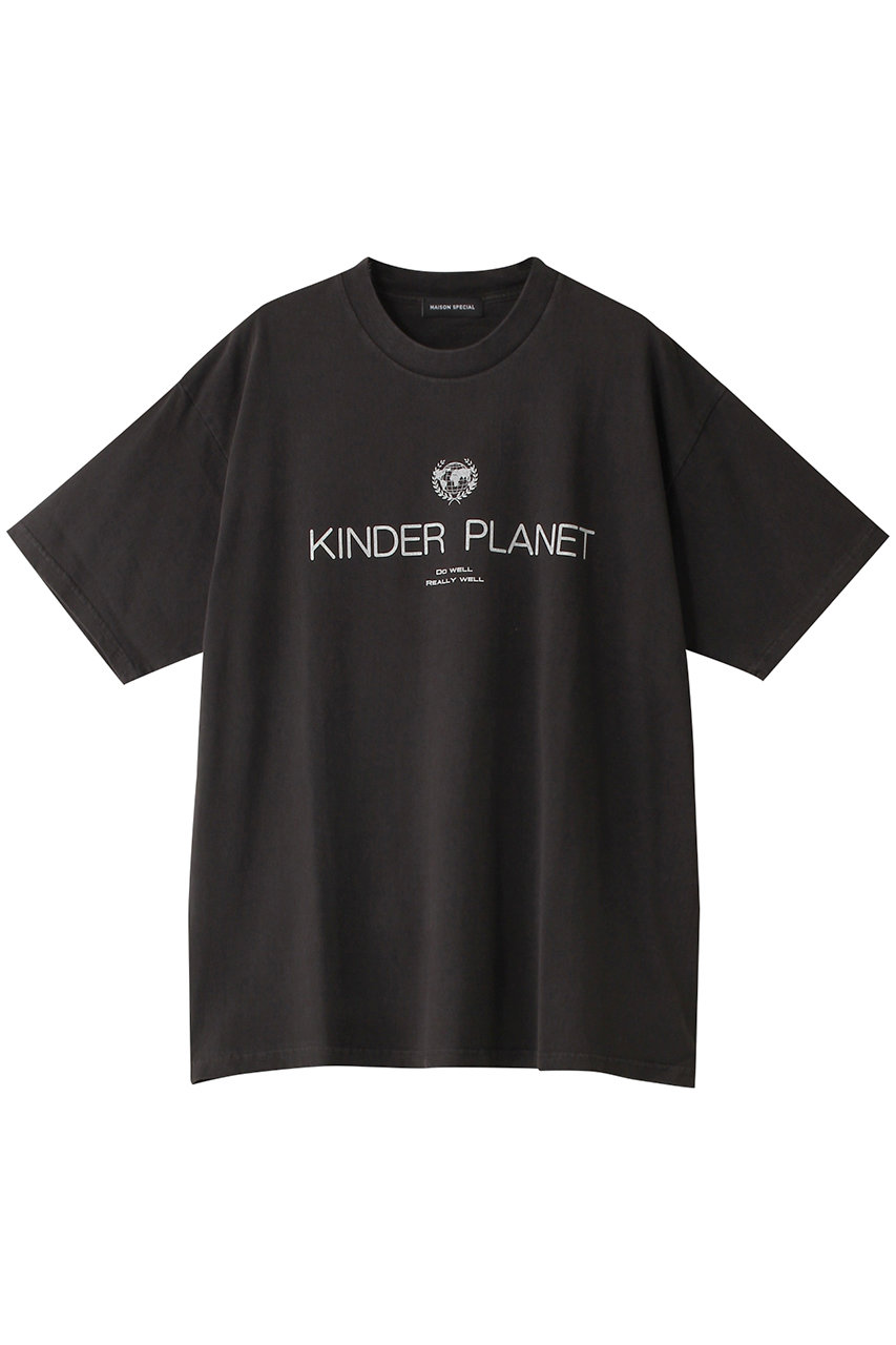 MAISON SPECIAL KINDER PLANET Print T-shirt/KINDER PLANEプリントTシャツ (C.GRY(チャコールグレー), FREE) メゾンスペシャル ELLE SHOP