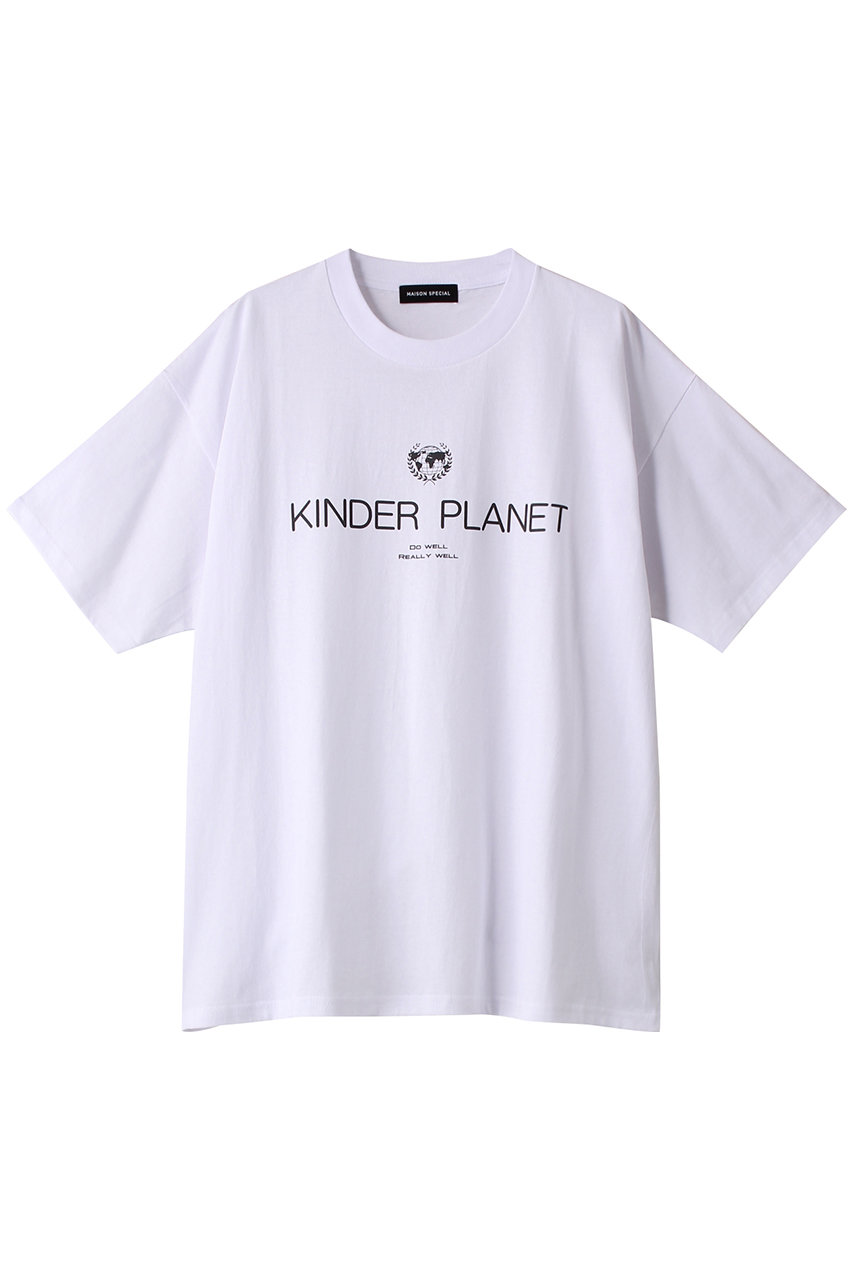 MAISON SPECIAL KINDER PLANET Print T-shirt/KINDER PLANEプリントTシャツ (WHT(ホワイト), FREE) メゾンスペシャル ELLE SHOP