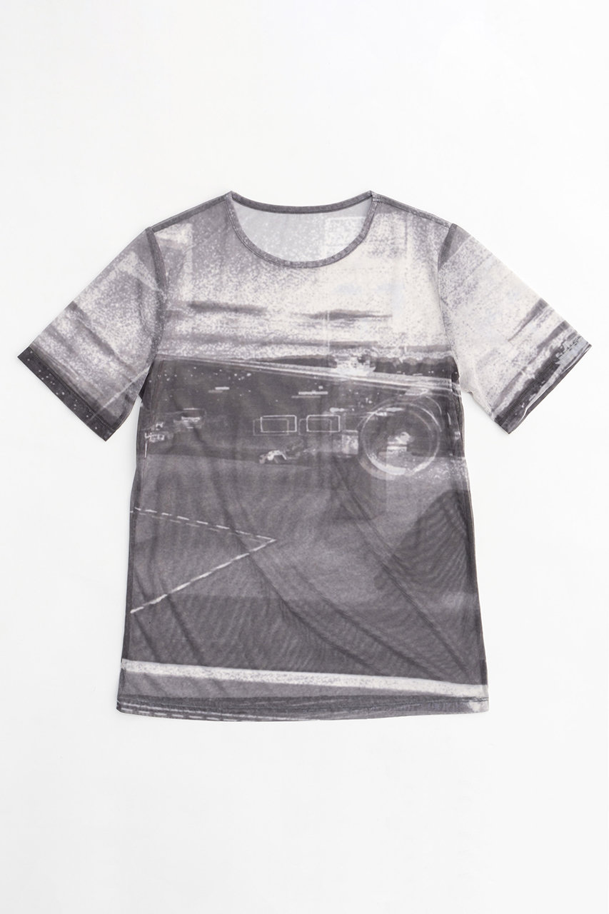 メゾンスペシャル/MAISON SPECIALのAIR PORT Print T-shirt/AIR PORTプリントTシャツ(BLK(ブラック)/21241415326)