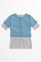 Tulle Cardigan Layered T-shirt/チュールカーディガンレイヤードTシャツ メゾンスペシャル/MAISON SPECIAL BLU(ブルー)
