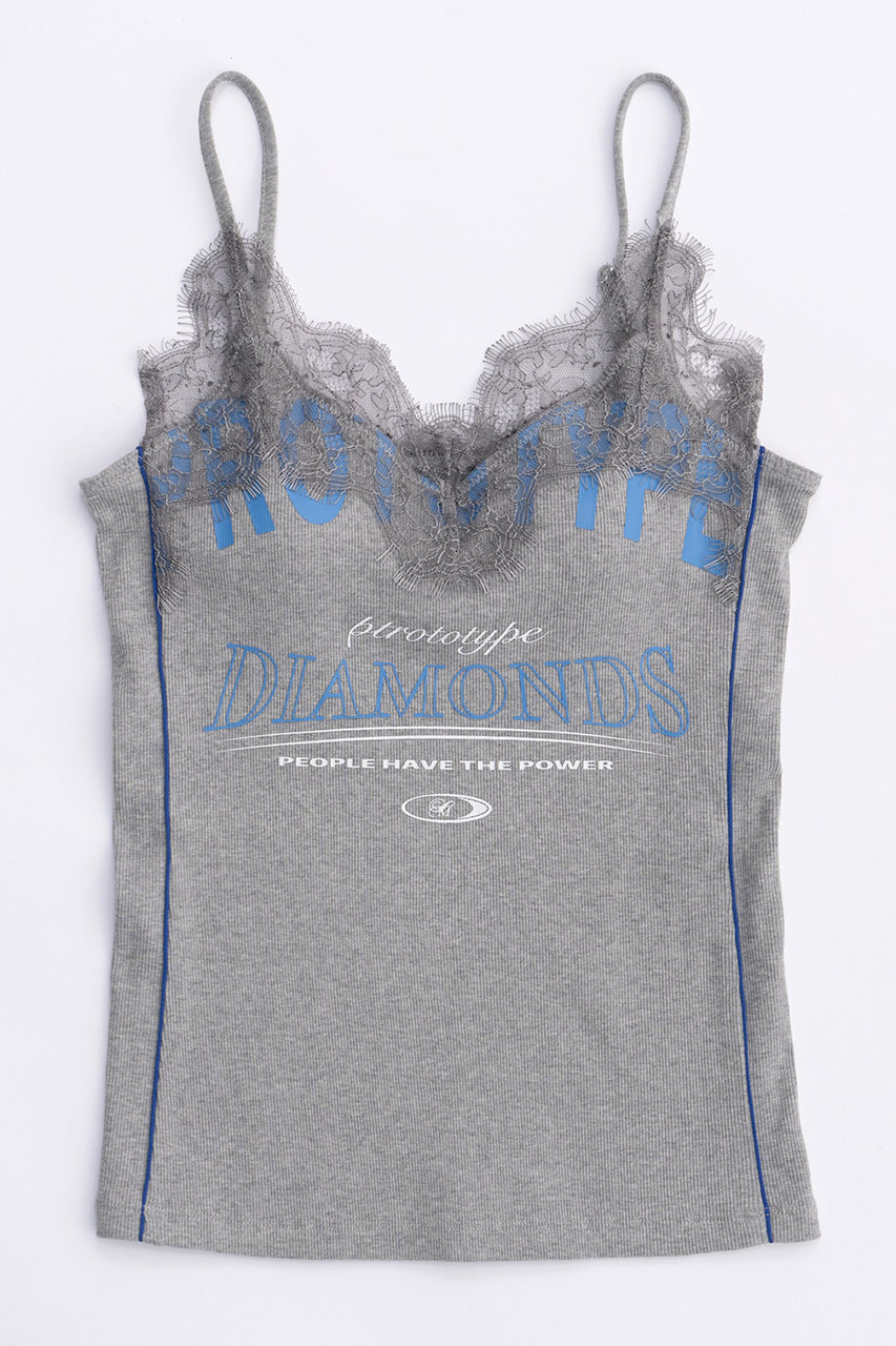 MAISON SPECIAL Lace Docking Camisole/レースカットキャミ (GRY(グレー), FREE) メゾンスペシャル ELLE SHOP MAISON SPECIAL Lace Docking Camisole/レースカットキャミ (GRY(グレー), FREE) メゾンスペシャル ELLE SHOP