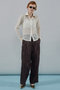 Washable Silky Stripe Easy Pants/ウォッシャブルシルキーストライプイージーパンツ メゾンスペシャル/MAISON SPECIAL BRN(ブラウン)
