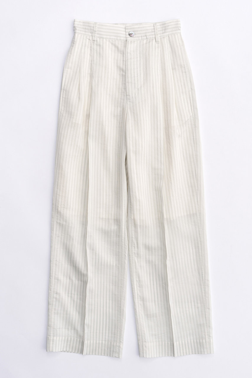 メゾンスペシャル/MAISON SPECIALのWashable Silky Stripe Easy Pants/ウォッシャブルシルキーストライプイージーパンツ(M.GRN(ミントグリーン)/21241465102)