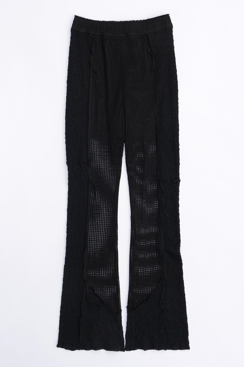 Mesh Combination Outseam Flare Pants/メッシュコンビアウトシームフレアパンツ