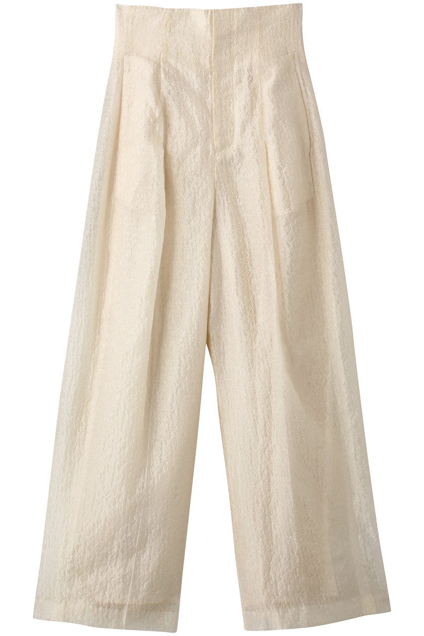 MAISON SPECIAL Sheer Jacquard High Waist Pants/シアージャガードハイウエストパンツ (O.WHT(オフホワイト), 36) メゾンスペシャル ELLE SHOP MAISON SPECIAL Sheer Jacquard High Waist Pants/シアージャガードハイウエストパンツ (O.WHT(オフホワイト), 36) メゾンスペシャル ELLE SHOP