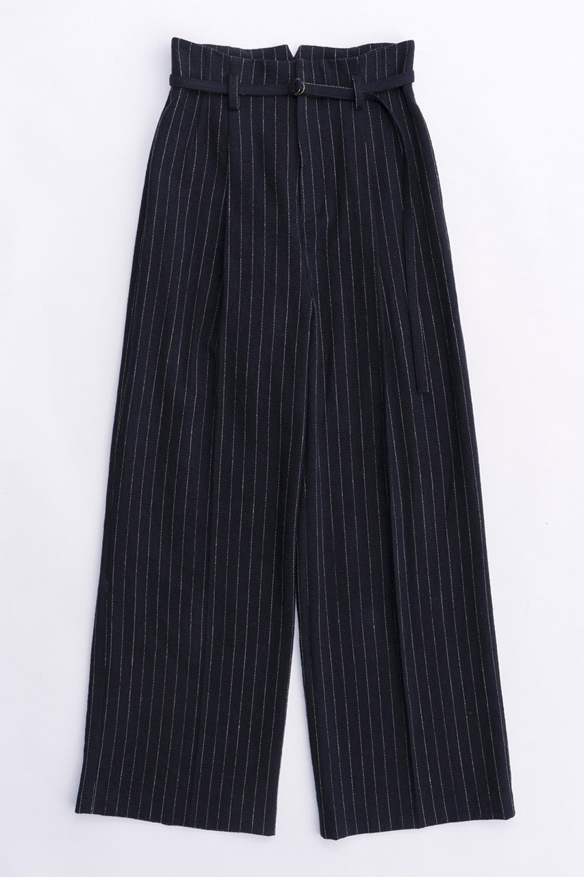 MAISON SPECIAL Linen High Waist Pants/リネンハイウエストパンツ (NVY(ネイビー), 38) メゾンスペシャル ELLE SHOP