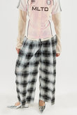 パンツ MAISONSPECIAL CheckedTackEasyPants SALE】2way Waist Checkered Pants