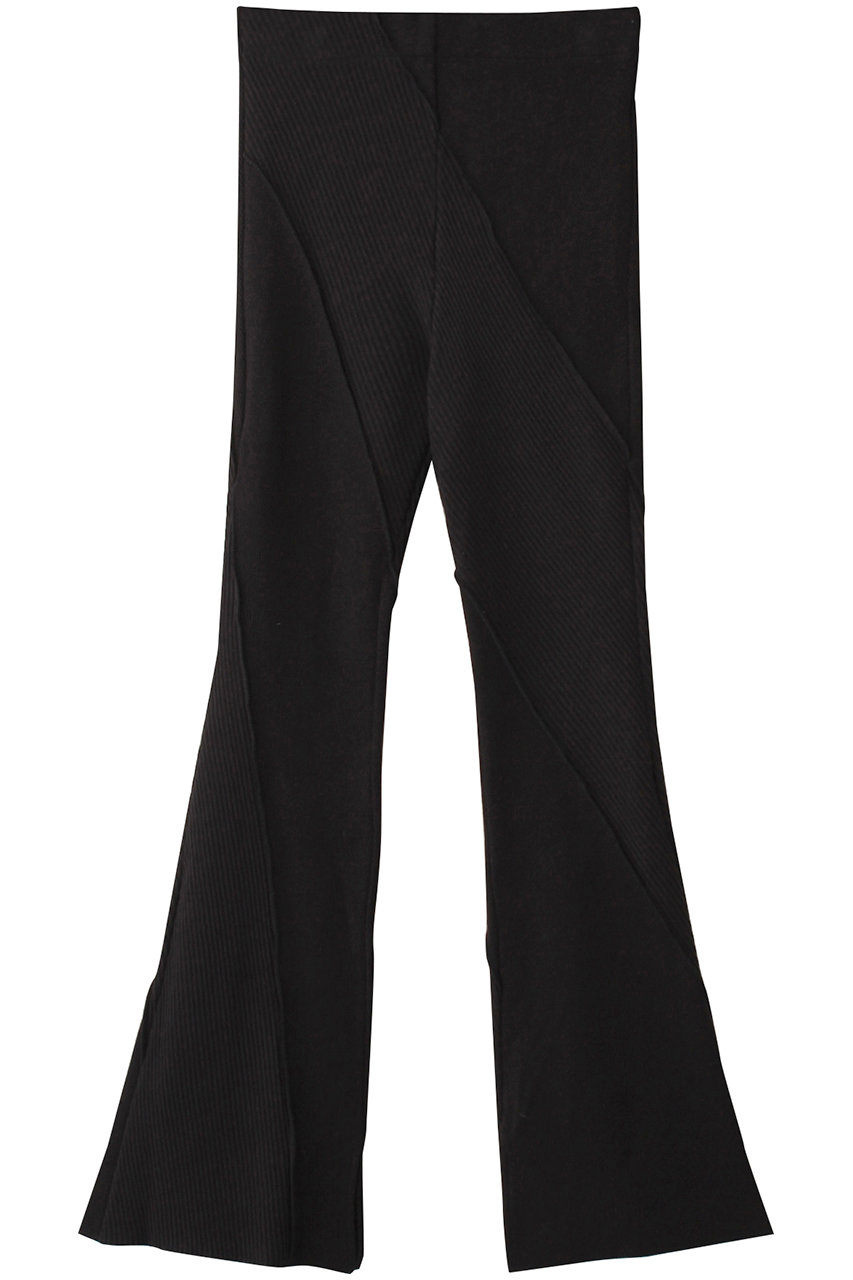 メゾンスペシャル/MAISON SPECIALのRib Mix Semi-flare Pants/リブミックスセミフレアパンツ(BLK(ブラック)/21241465814)