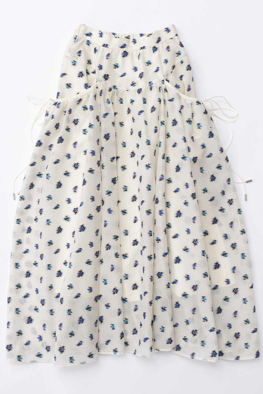 メゾンスペシャル/MAISON SPECIALの【予約販売】Floral Pattern Jacquard Voluminous Skirt/フラワージャガードボリュームスカート(WHT(ホワイト)/21241515307)