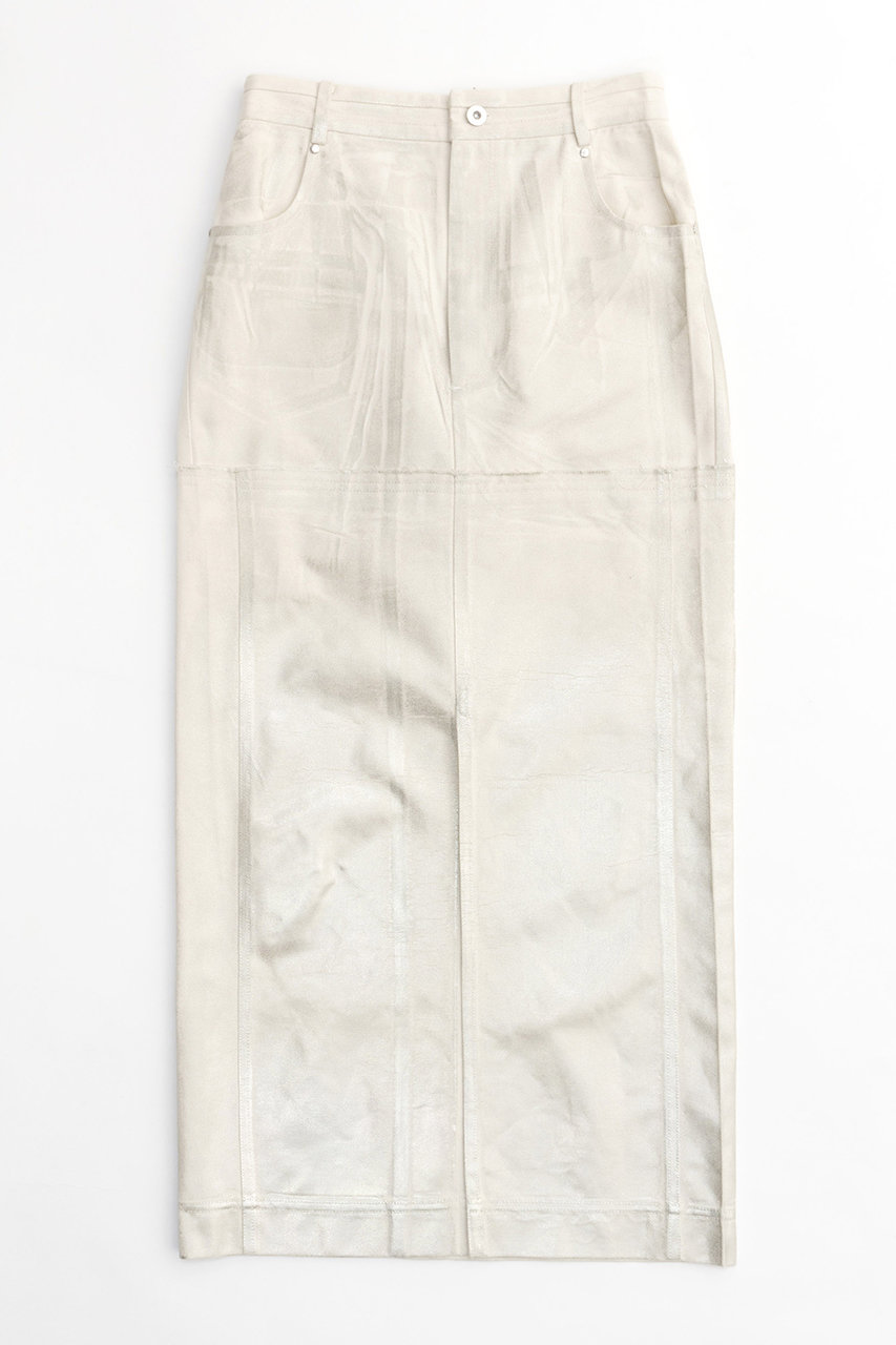 メゾンスペシャル/MAISON SPECIALの【予約販売】Sparkling Foil Handouted Gradation Skirt/キラキラ箔グラデーションスカート(WHT(ホワイト)/21241515310)