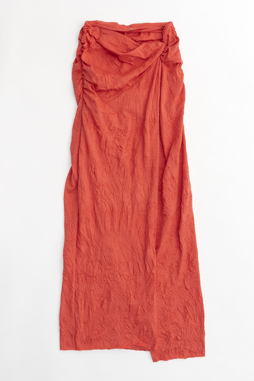 MAISON SPECIAL Washer Processing Shirring Maxi Skirt/ワッシャーシャーリングマキシスカート (RED(レッド), 36) メゾンスペシャル ELLE SHOP