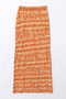 Bumpy Splashed Pattern Knit Tight Skirt/デコボコカスリニットタイトスカート メゾンスペシャル/MAISON SPECIAL ORG(オレンジ)