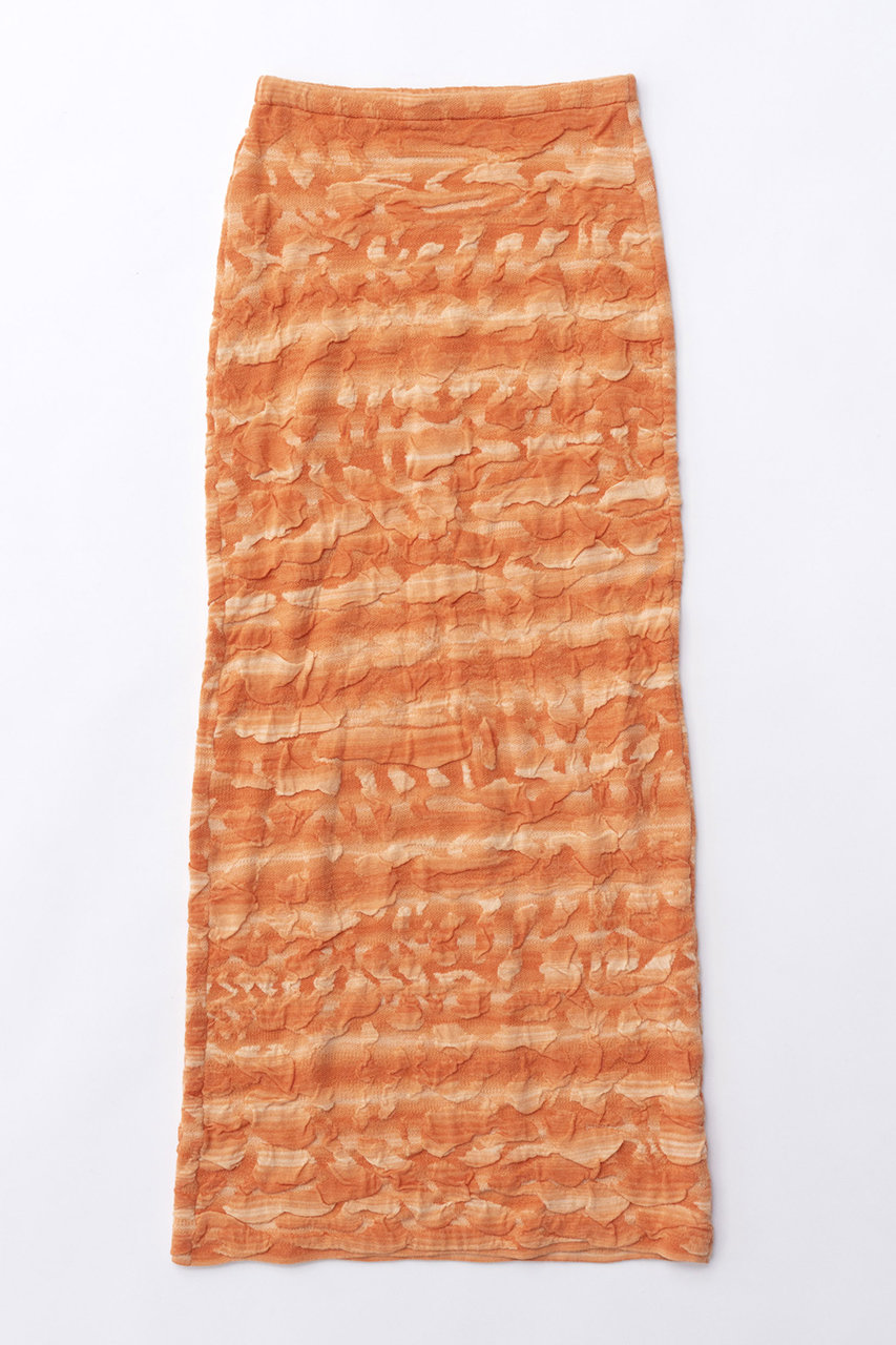 メゾンスペシャル/MAISON SPECIALのBumpy Splashed Pattern Knit Tight Skirt/デコボコカスリニットタイトスカート(ORG(オレンジ)/21241515803)