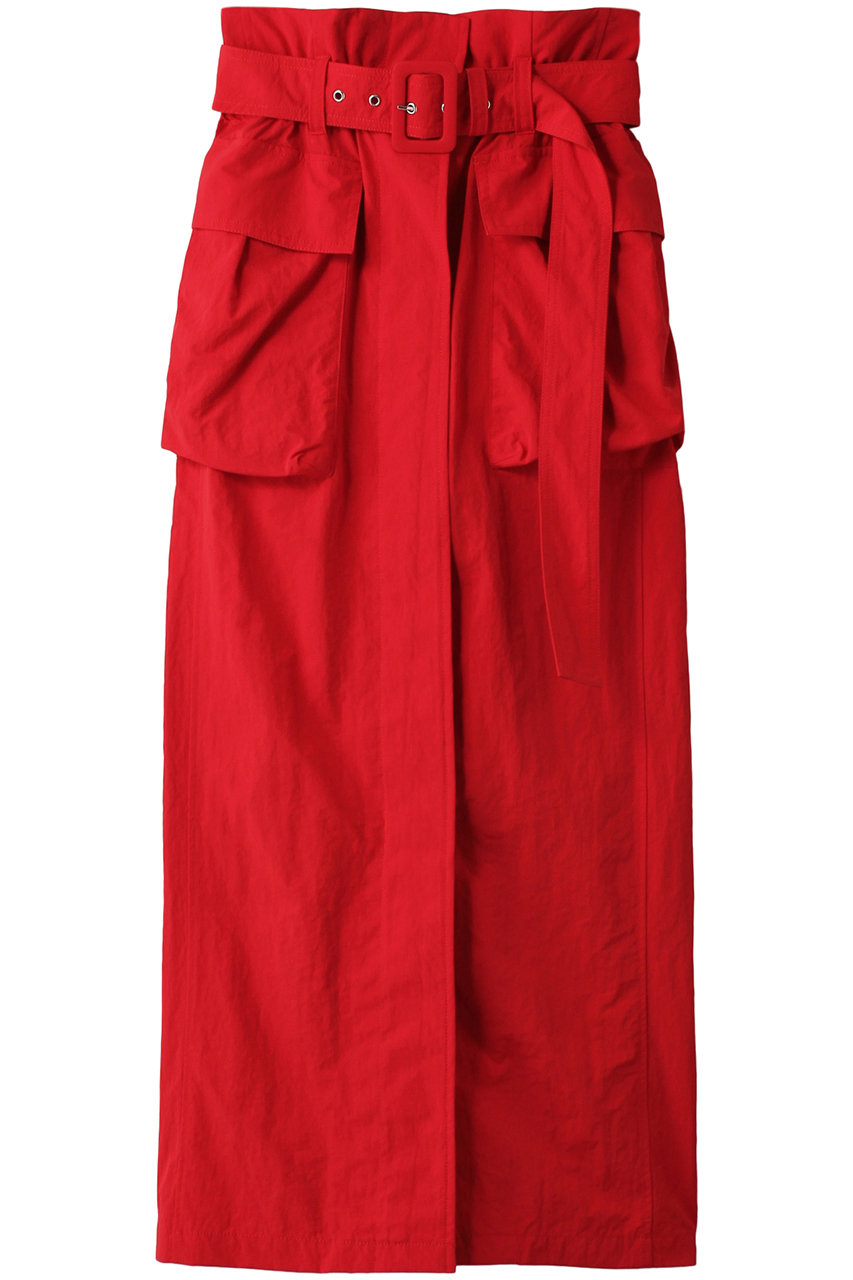 MAISON SPECIAL Paper Bag Maxi Skirt/ペーパーバッグマキシスカート (RED(レッド), 36) メゾンスペシャル ELLE SHOP