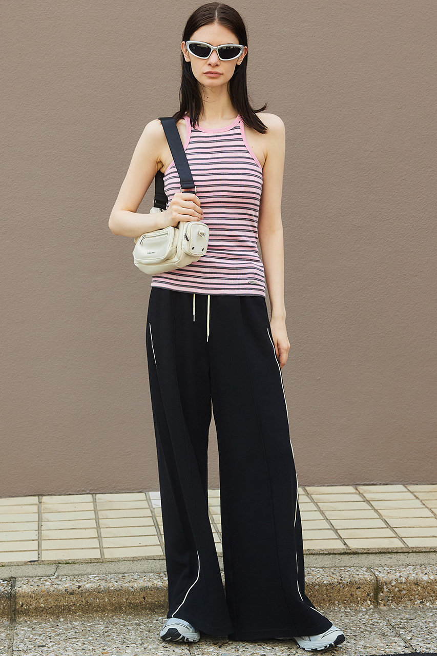 Side Line Pique Knitting Wide Pants/サイドラインカノコワイドパンツ