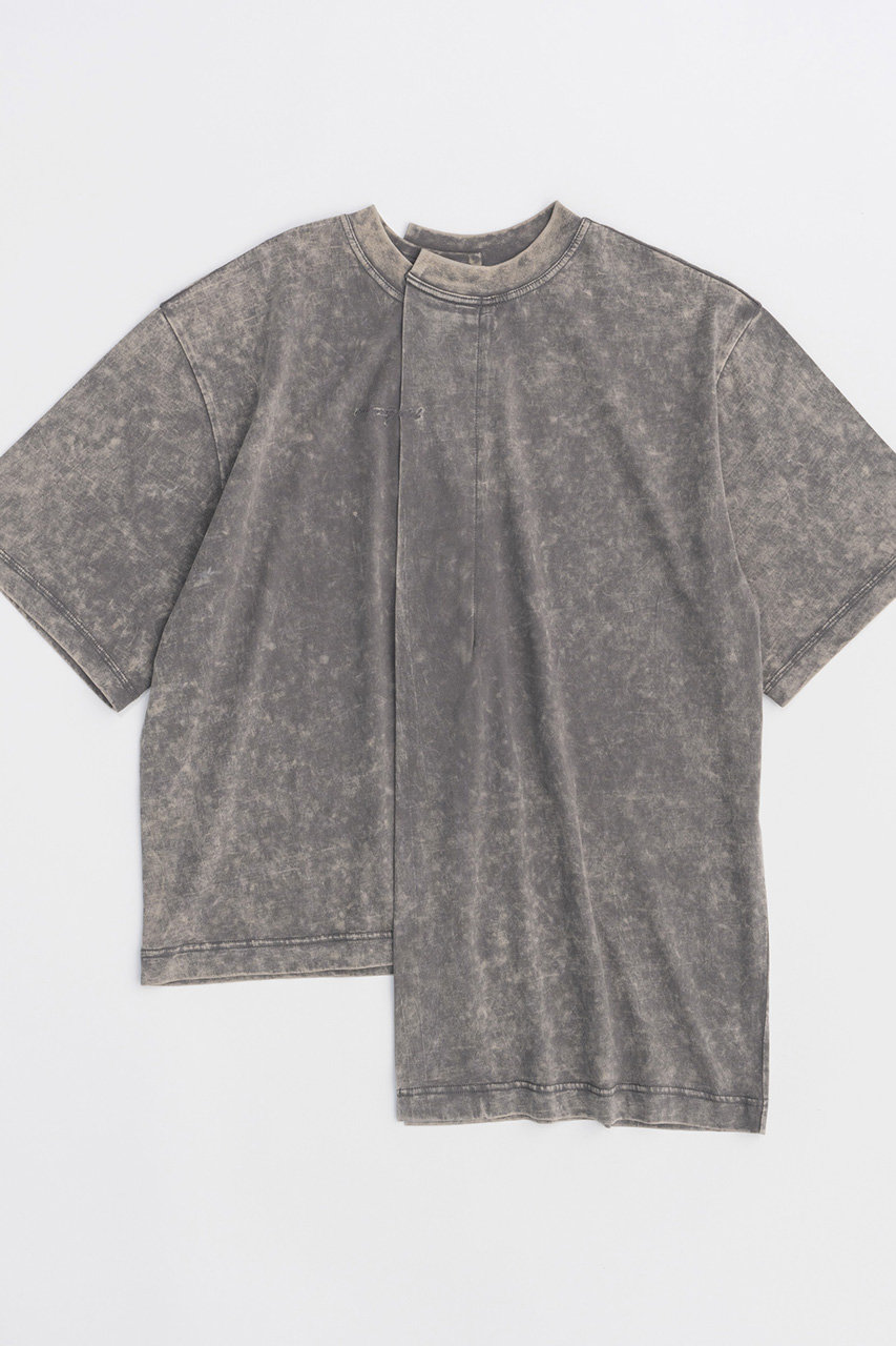 MAISON SPECIAL Front Tuck Chemical Bleach T-shirt/フロントタックケミカルブリーチTシャツ (GRY(グレー), FREE) メゾンスペシャル ELLE SHOP