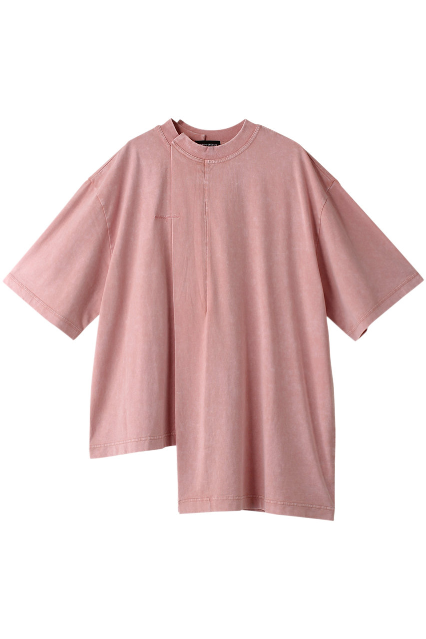 MAISON SPECIAL Front Tuck Chemical Bleach T-shirt/フロントタックケミカルブリーチTシャツ (PNK(ピンク), FREE) メゾンスペシャル ELLE SHOP