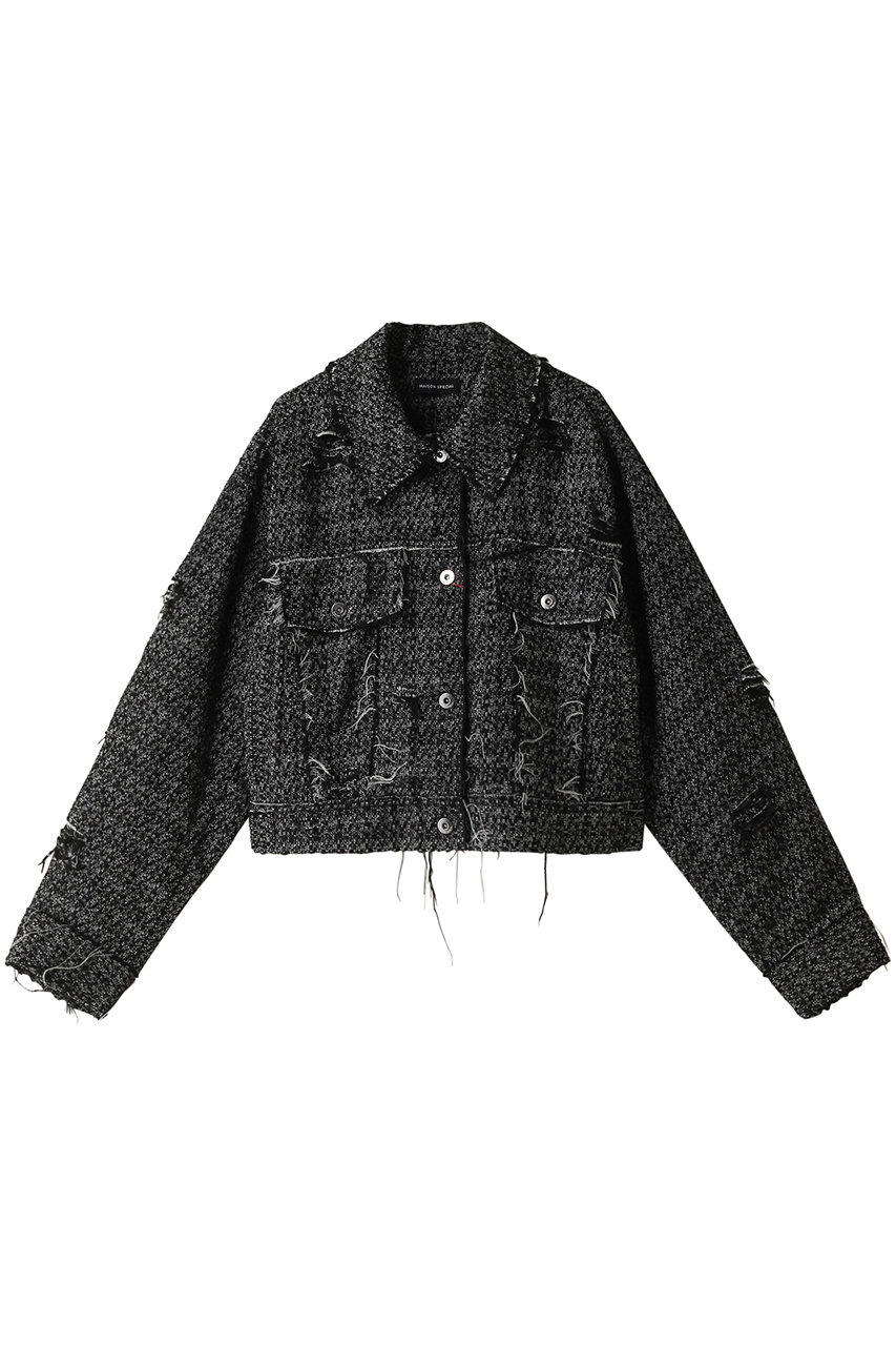 MAISON SPECIAL Tweed Distressed Jacket/ツイードダメージジャケット (MLT1(マルチカラー), FREE) メゾンスペシャル ELLE SHOP