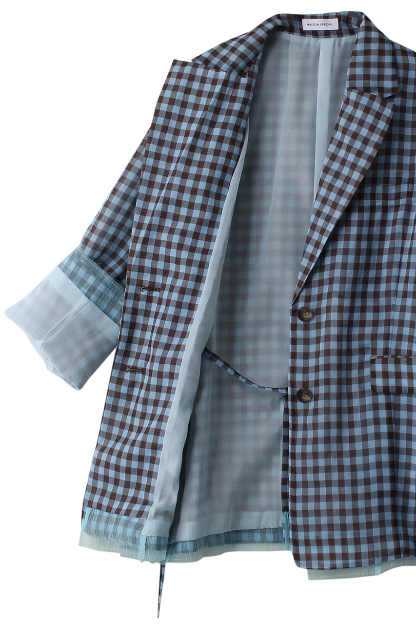 （再値下げ！）メゾンスペシャル　シアーオーバージャケット　グレー　フリーサイズ MAISON SPECIAL（メゾンスペシャル）の「Sheer Over Size Jacket