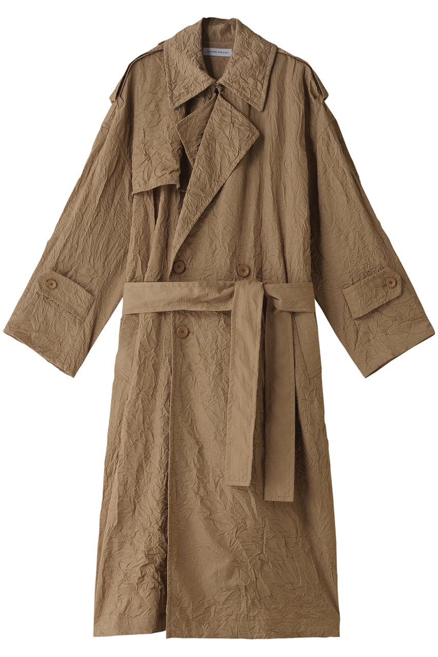 メゾンスペシャル/MAISON SPECIALのWasher Pleats Trench Coat/ワッシャープリーツトレンチコート(BGE(ベージュ)/21241165101)