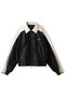 Bicolor faux Leather Blouson/バイカラーフェイクレザーブルゾン メゾンスペシャル/MAISON SPECIAL BLK(ブラック)