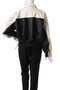 Bicolor faux Leather Blouson/バイカラーフェイクレザーブルゾン メゾンスペシャル/MAISON SPECIAL