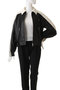 Bicolor faux Leather Blouson/バイカラーフェイクレザーブルゾン メゾンスペシャル/MAISON SPECIAL