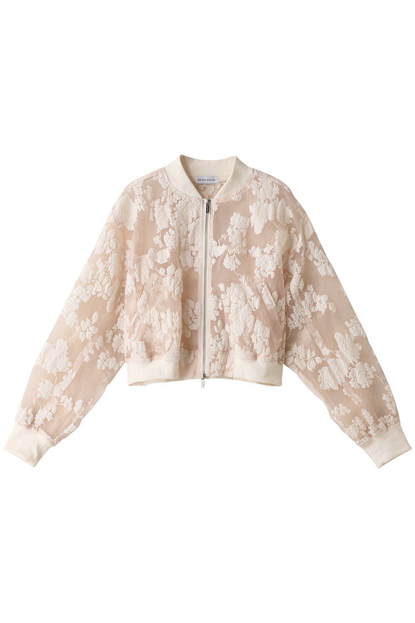 MAISON SPECIAL Pokopoko Plower Blouson/ポコポコフラワーブルゾン (WHT(ホワイト), FREE) メゾンスペシャル ELLE SHOP