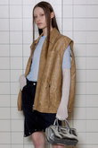 Washed faux Leather Vest/ウォッシュドフェイクレザーベスト