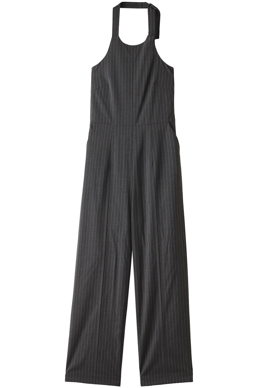 MAISON SPECIAL American Sleeve Stripe Jumpsuit/アメスリストライプジャンプスーツ (GRY(グレー), 38) メゾンスペシャル ELLE SHOP