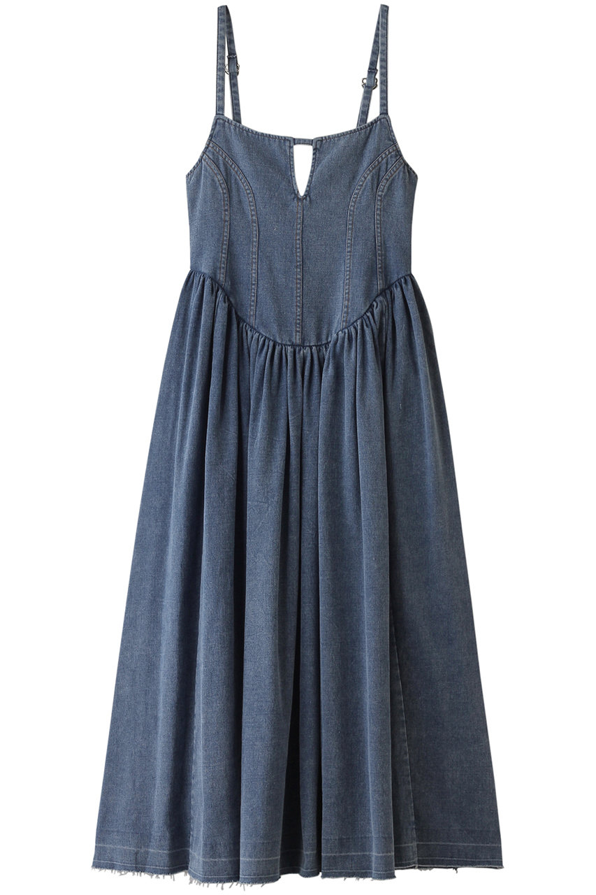 Denim Camisole Maxi One-piece Dress/デニムキャミマキシワンピース