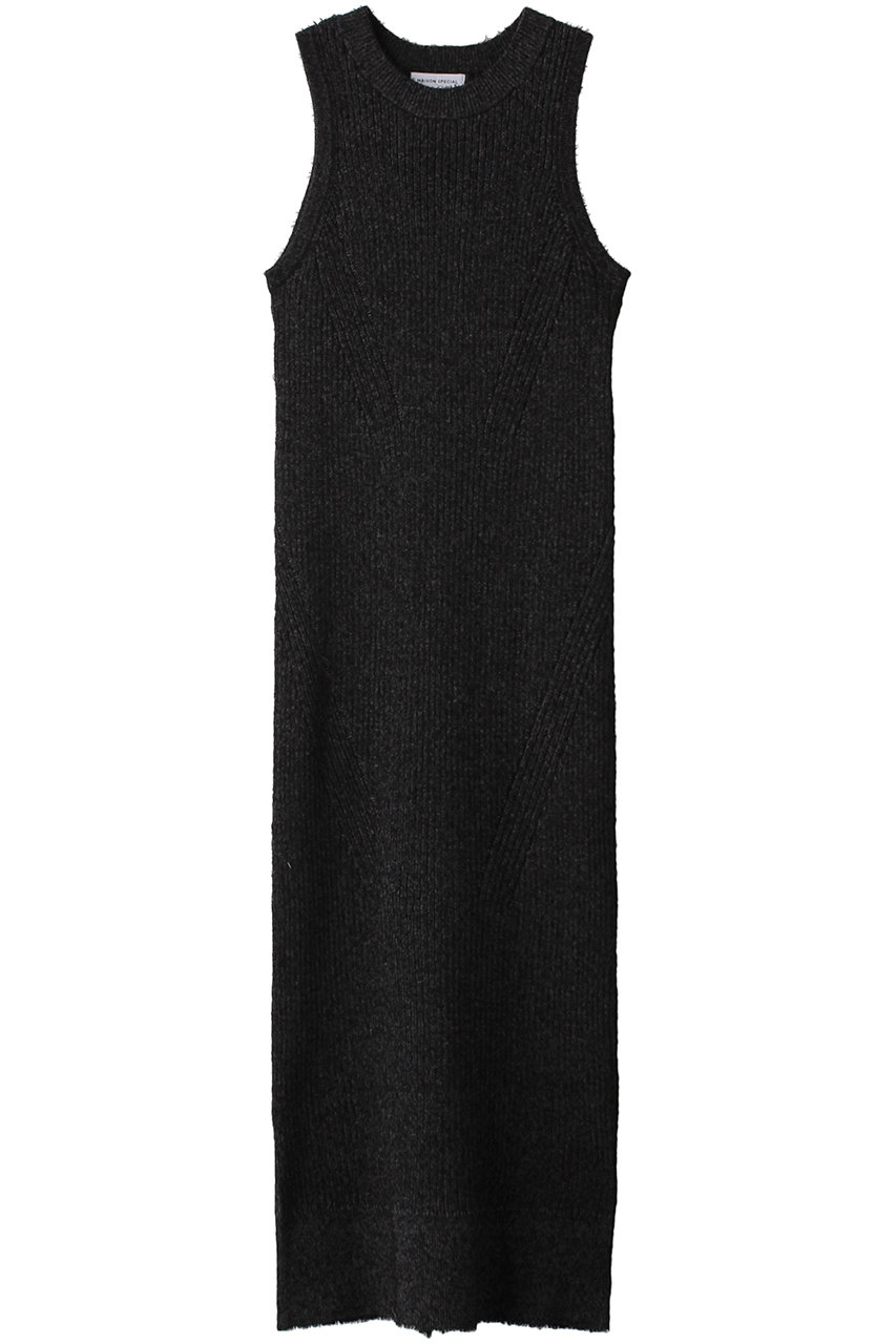MAISON SPECIAL Curl Yarn American Sleeve Maxi Knit One-piece Dress/カールヤーンアメスリマキシニットワンピース (BLK(ブラック), FREE) メゾンスペシャル ELLE SHOP