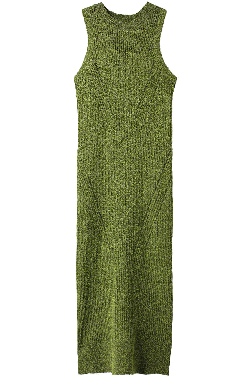 MAISON SPECIAL Curl Yarn American Sleeve Maxi Knit One-piece Dress/カールヤーンアメスリマキシニットワンピース (LIME(ライム), FREE) メゾンスペシャル ELLE SHOP