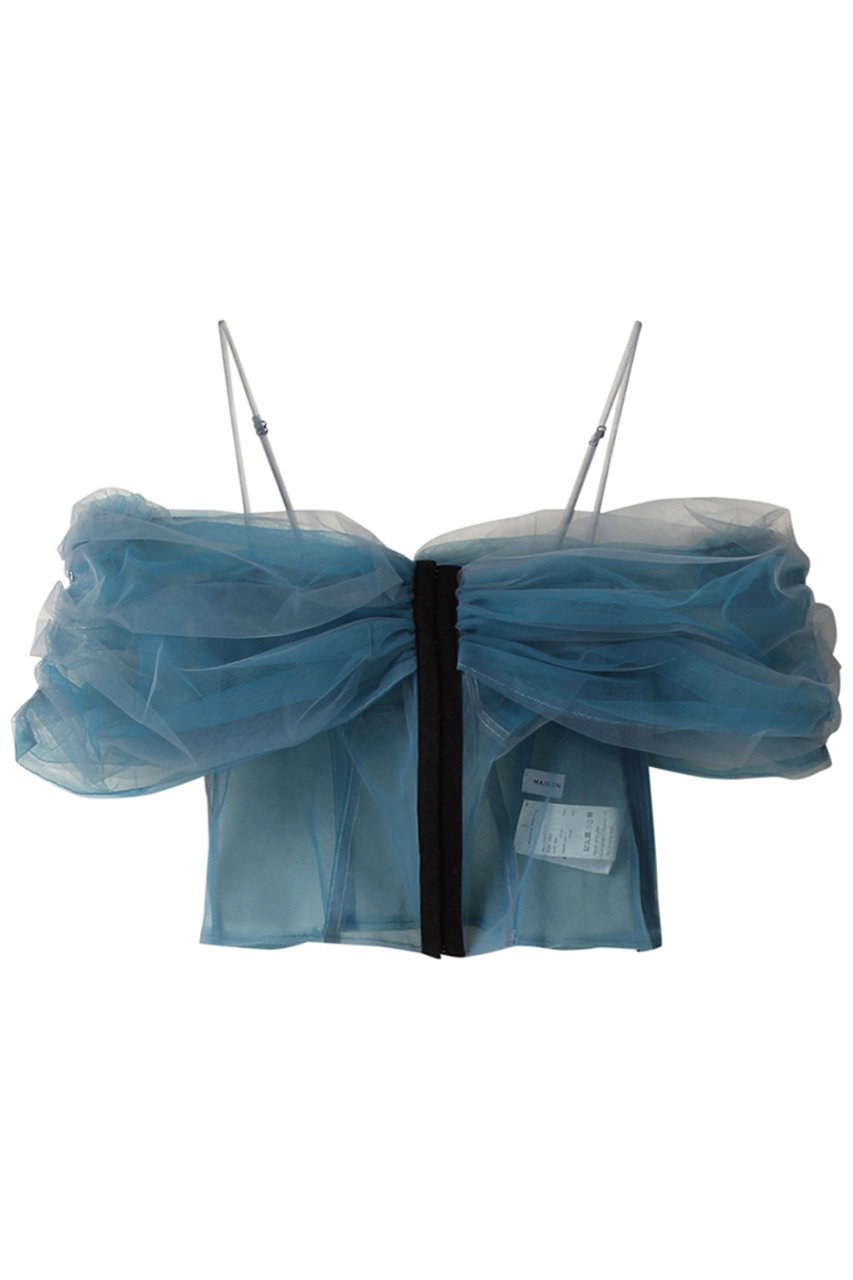 MAISON SPECIAL Layered Tulle Ribbon Vest/レイヤードチュールリボンベスト (BLU(ブルー), FREE) メゾンスペシャル ELLE SHOP MAISON SPECIAL Layered Tulle Ribbon Vest/レイヤードチュールリボンベスト (BLU(ブルー), FREE) メゾンスペシャル ELLE SHOP