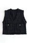 Tweed Short Length Vest/ツイードショートベスト メゾンスペシャル/MAISON SPECIAL BLK(ブラック)