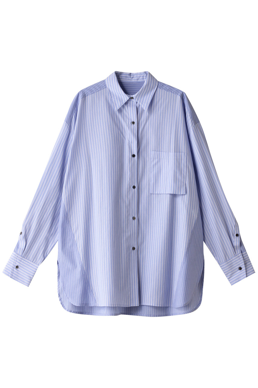 MAISON SPECIAL 2way Bicolor Overshirt/2WAYバイカラーオーバーシャツ (BLU(ブルー), FREE) メゾンスペシャル ELLE SHOP
