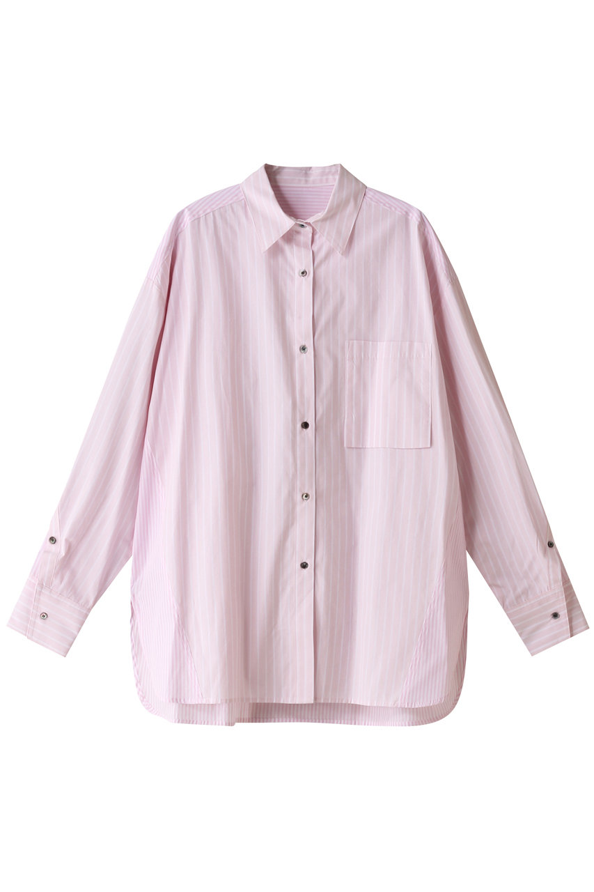MAISON SPECIAL 2way Bicolor Overshirt/2WAYバイカラーオーバーシャツ (PNK(ピンク), FREE) メゾンスペシャル ELLE SHOP