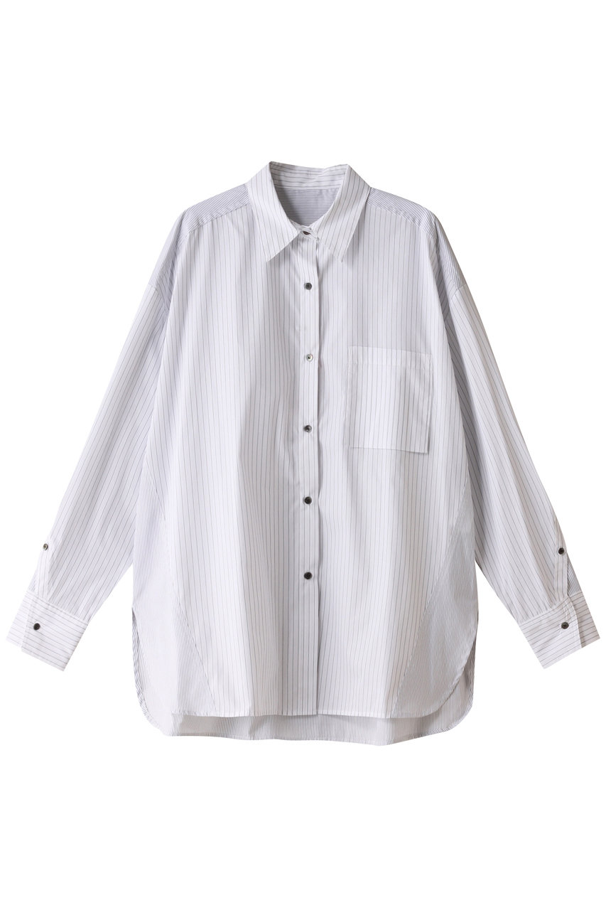 MAISON SPECIAL 2way Bicolor Overshirt/2WAYバイカラーオーバーシャツ (WHT(ホワイト), FREE) メゾンスペシャル ELLE SHOP