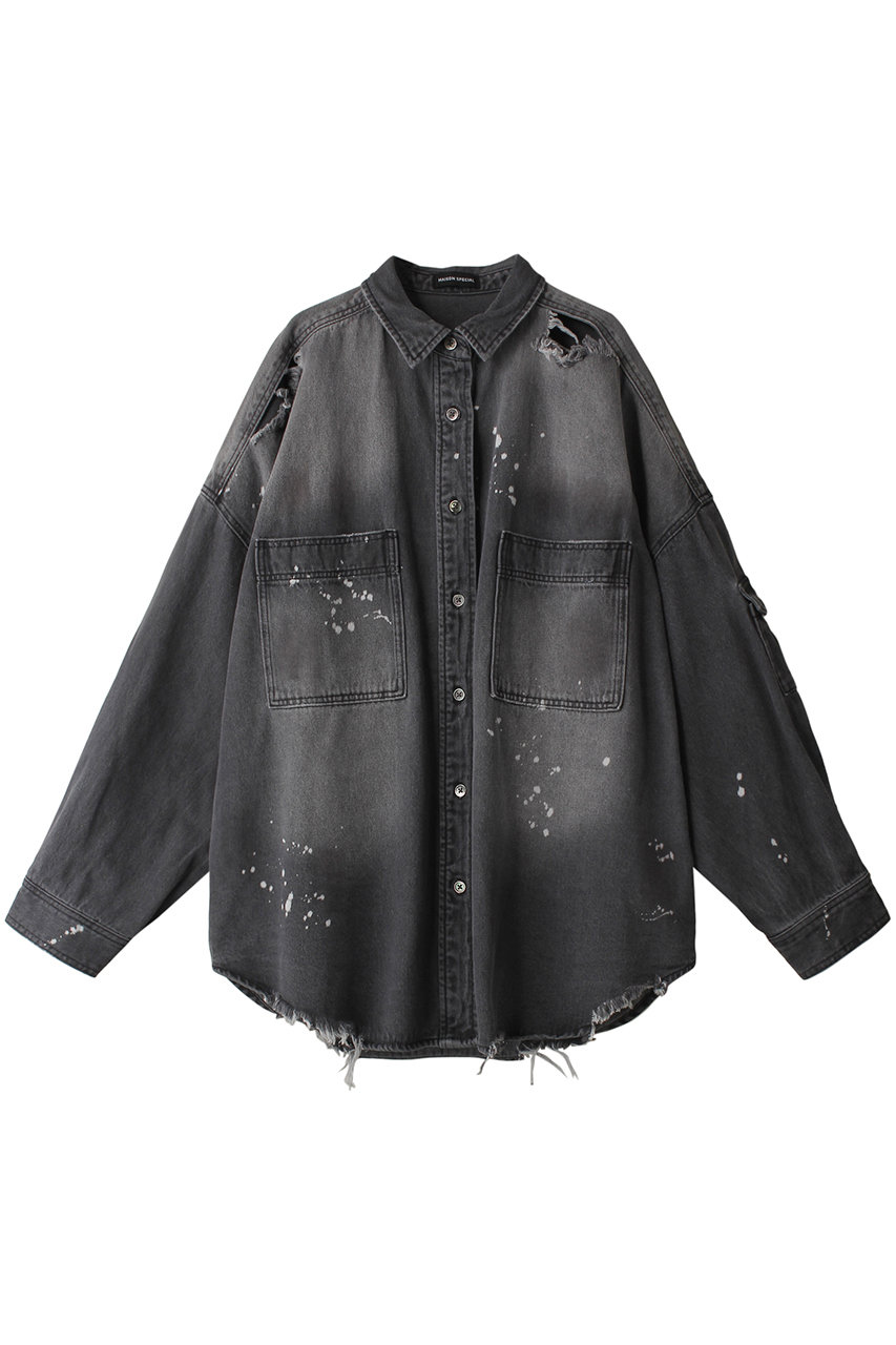 メゾンスペシャル/MAISON SPECIALのDenim Oversized Shirt/デニムオーバーシャツ(BLK(ブラック)/21241316102)