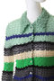 Multi Border Spiky Knit Shirt/マルチボーダートゲトゲニットシャツ メゾンスペシャル/MAISON SPECIAL