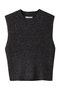 Curl Yarn Short Length Sleeveless Knit Tops/カールヤーンショートノースリーブニット メゾンスペシャル/MAISON SPECIAL BLK(ブラック)