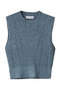 Curl Yarn Short Length Sleeveless Knit Tops/カールヤーンショートノースリーブニット メゾンスペシャル/MAISON SPECIAL BLU(ブルー)