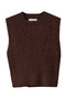 Curl Yarn Short Length Sleeveless Knit Tops/カールヤーンショートノースリーブニット メゾンスペシャル/MAISON SPECIAL BRN(ブラウン)