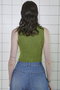 Curl Yarn Short Length Sleeveless Knit Tops/カールヤーンショートノースリーブニット メゾンスペシャル/MAISON SPECIAL